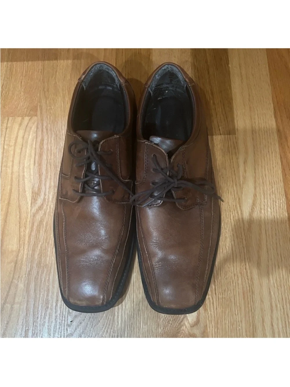 Dockers Brown Leather square toe Oxford Men's Dress Shoes 9